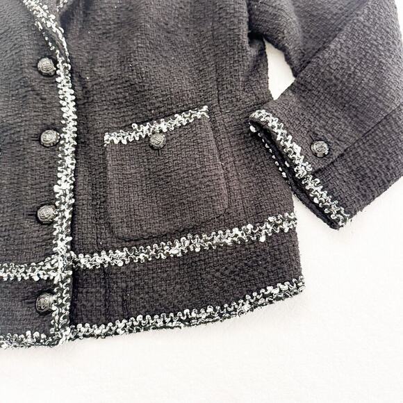 Talbots Blazer Contrast White Piping Jacket Size 10 Petite - Picture 3 of 6